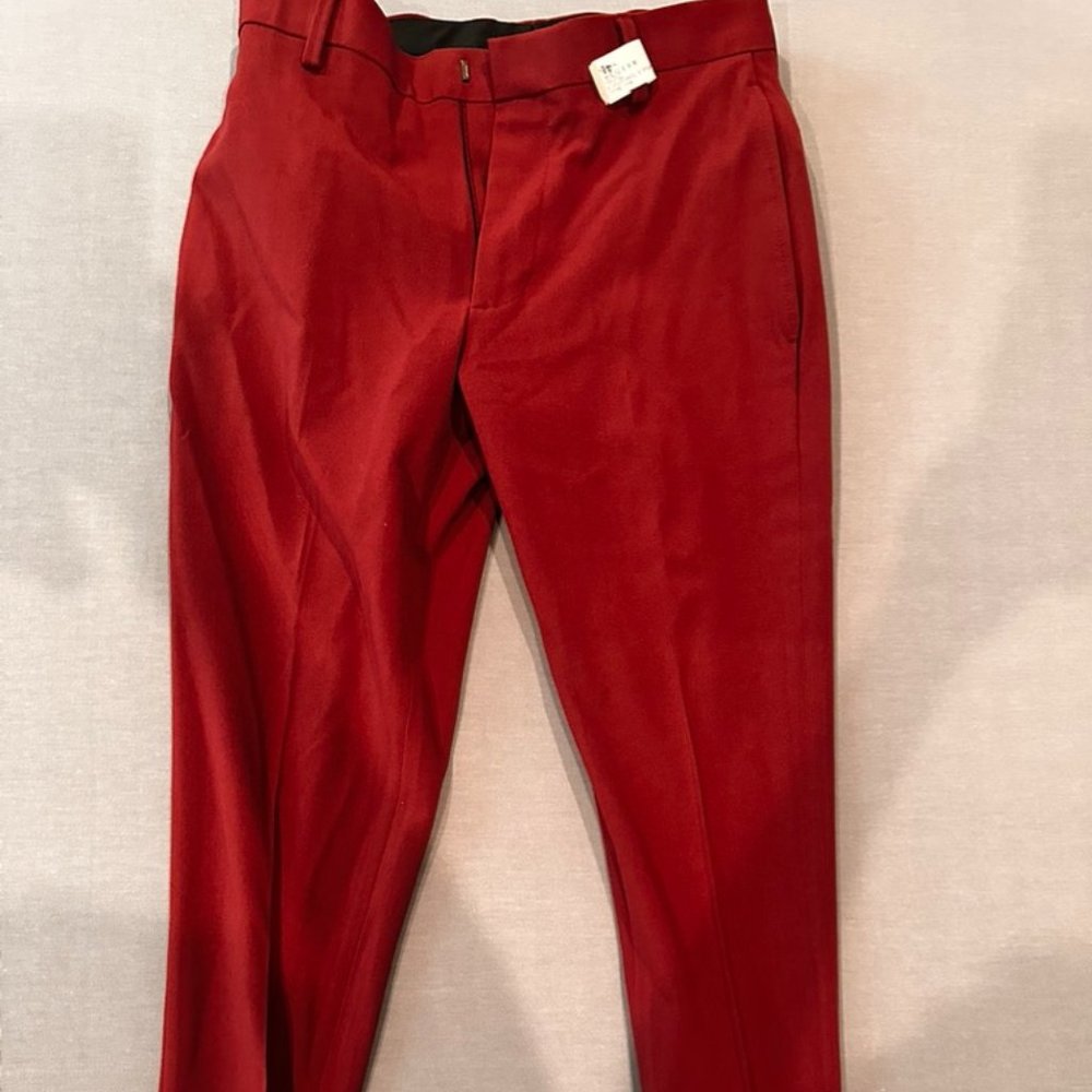 ASOS DESIGN super skinny tuxedo suit pants in burgundy